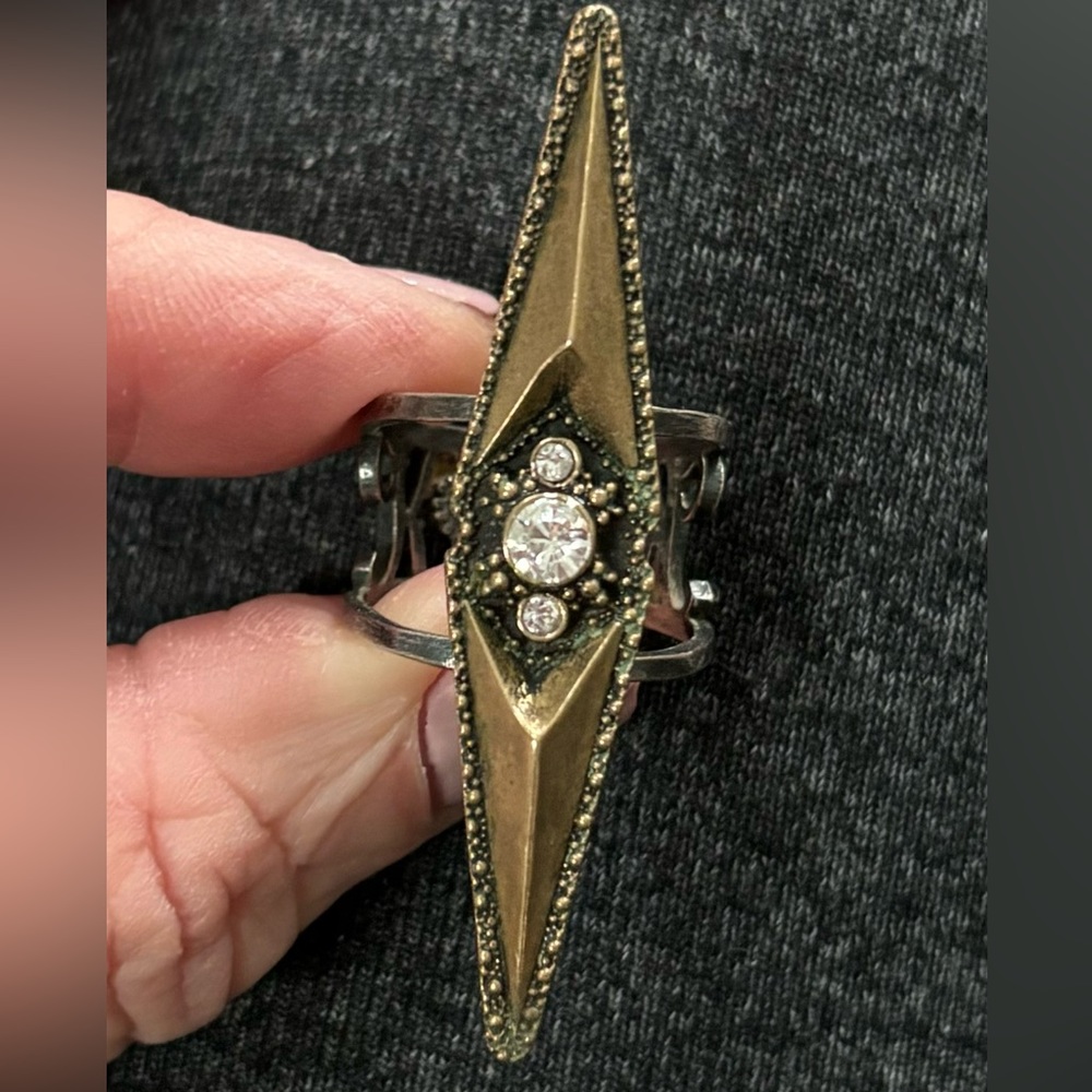 VSA Virgins Saints and Angels" Kardashian Double Point Ring 6.5